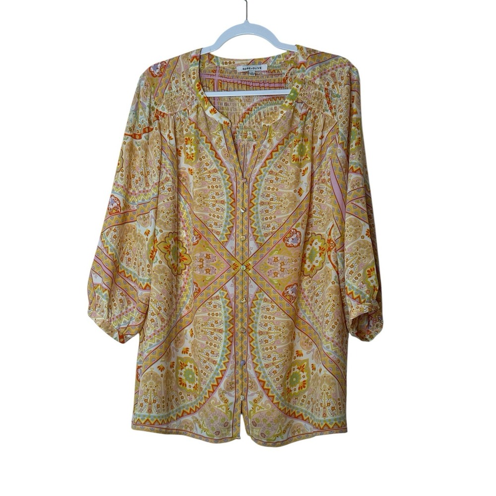 Women's Multicolor Paisley Blouse